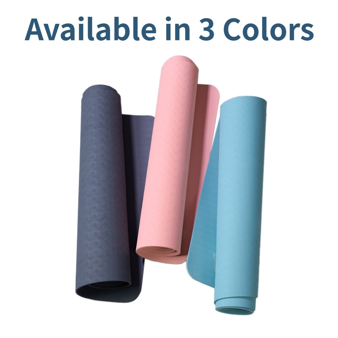Yoga Mat, Exercise Yoga Mat With Non-Slip Design, Professional TPE Exericise Mat, 72 X 24 Multi-Purpose Workout Mat For Women, Pilates Fitness And Floor Exercises - Image 10