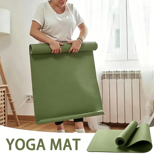 6MM EVA Yoga Mat Non-Slip Exercise Fitness Mat 180×50cm with Carry - Image 2