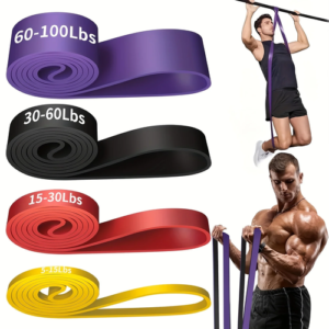 ​​1pc Stackable Heavy Tension TPE Resistance Band Set - Anti-Snap for